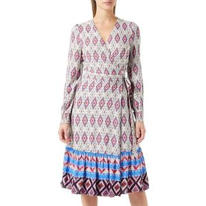 IKITA Robe portefeuille pour femme 19323093-IK01, violet multicolore, taille M, Robe portefeuille, M