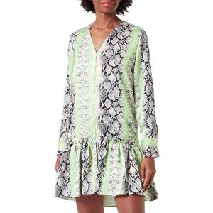 IKITA Damesjurk met reptielprint 19323117-IK01, blauw meerkleurig, XS, Jurk met reptielprint, XS