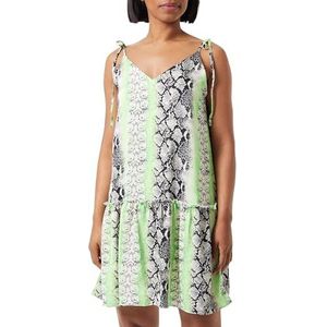 IKITA Dames mini-jurk met slangenprint 19323118-IK01, GROEN meerkleurig, S, Mini-jurk met slangenprint, S