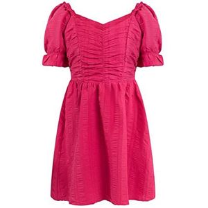 isha Dames schoudervrije mini-jurk 19323127-IS01 roze S off-shoulder mini-jurk S, Off-shoulder mini-jurk, S