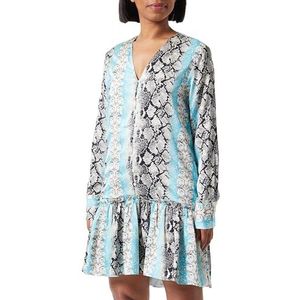 LOMASI Damesjurk met reptielprint 19323117-LO01, oranje meerkleurig, L, Jurk met reptielprint, L