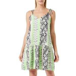 LOMASI Dames mini-jurk met slangenprint 19323118-LO01, GROEN meerkleurig, S, Mini-jurk met slangenprint, S