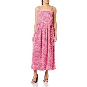 LOMASI Dames maxi-jurk met allover-print 19323484-LO01, roze-wit, M, Maxi-jurk met allover-print, M
