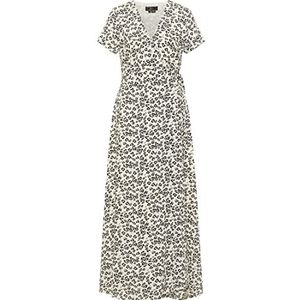 LYNNEA Dames wikkeljurk 19222817-LY02, wit zwart, M, wikkeljurk, M