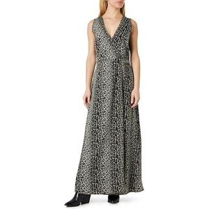 SIDONA Dames maxi-jurk met luipaardprint 19222827-SI01, GREY Leo, S, maxi-jurk met luipaardprint, S