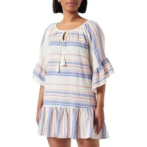 SIDONA Dames gestreepte mini-jurk 19325637-SI01 oranje blauw wit S gestreepte mini-jurk S, Gestreepte mini-jurk