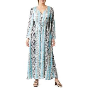 threezy Dames Beach Kaftan 19323119-TH01, BLAUW Veelkleurig, S, Beach Kaftan, S