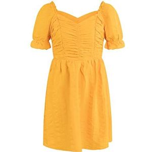 threezy Dames schoudervrije mini-jurk 19323127-TH01 oranje M off-shoulder mini-jurk M, Off-shoulder mini-jurk