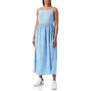 threezy Dames maxi-jurk met allover-print 19323484-TH01, BLAUW Wit, L, Maxi-jurk met allover-print, L