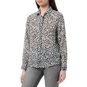 threezy Damesblouse, wit, zwart, XS
