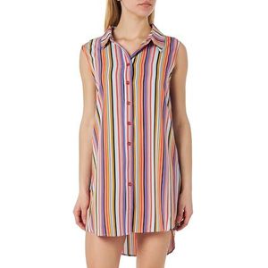 TOORE dames longblouse, lichtblauw, meerkleurig, M