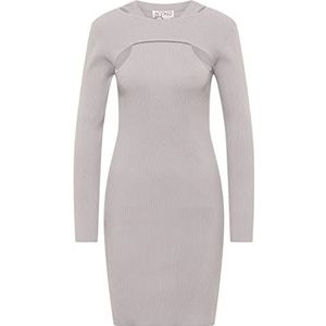myMo ATHLSR Tweek gebreide damesjurk 13719485-TW01, grijs, XL/XXL, gebreide jurk, XL/XXL