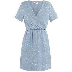 myMo Damesjurk met bloemenprint 12522861-MY01, blauw, XS, Jurk met bloemenprint, XS