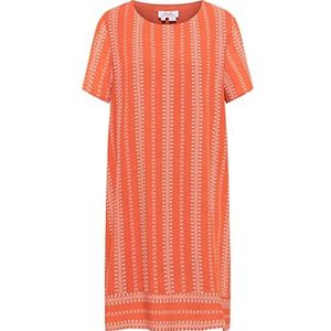 usha FESTIVAL Zomerjurk voor dames met etnische print 15923747-US04, donkeroranje wit, M, Zomerjurk met etnische print, M