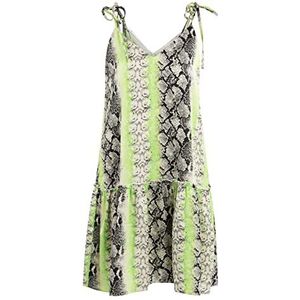 IZIA Dames mini-jurk met slangenprint 19323118-IZ01, GROEN meerkleurig, S, Mini-jurk met slangenprint, S