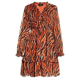 faina Damesjurk 19225463-FA01, oranje, S, Jurk, S