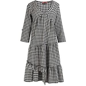 myMo ROCKS Dames midi-jurk 21125666-MY08, ZWART Wit, L, midi-jurk, L