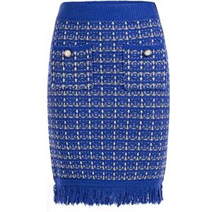 caneva Gebreide rok voor dames, donkerblauw, XL-XXL