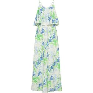 ECY dames maxi-jurk jurk, blauw, groen, XS
