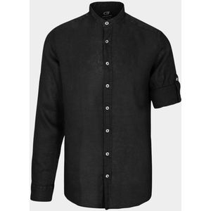 Commander - 213013078/901 - Casual Hemd - Zwart - Lange Mouw