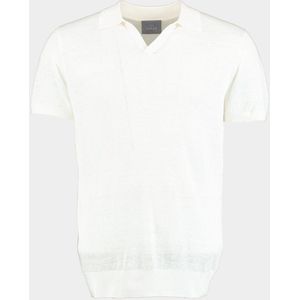 Commander - Polo - Wit - 100% Linnen - Korte Mouwen