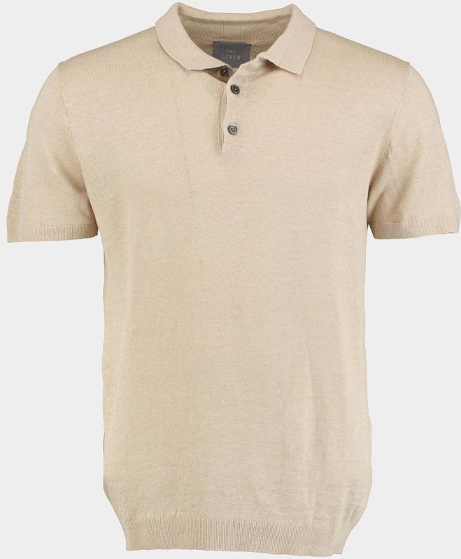 Commander - Polo - Korte Mouw - Beige - 100% Katoen