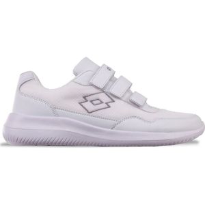 Sneakers - Wit-Licht Grijs - Licht & Comfortabel - Klittenbandsluiting