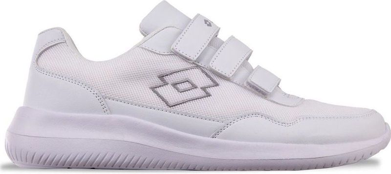 Sneakers - Wit-Licht Grijs - Licht & Comfortabel - Klittenbandsluiting