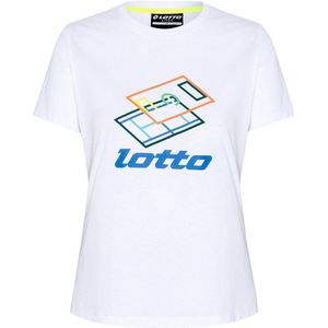 Lotto - Shirt - Bright White - Met Opvallende Print Aan De Voorkant