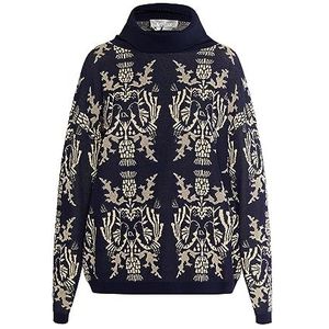 corbridge Gebreide damestrui, Marine Crème, XL/XXL