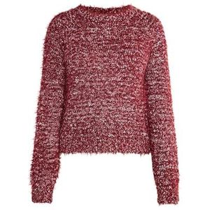 Jalene Pull en tricot pour femme, rouge foncé, M-L