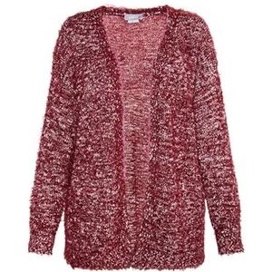 Gaya Gebreide cardigan voor dames, donkerrood, M/L