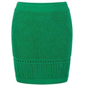 dedica Gebreide minirok voor dames, bosgroen, S