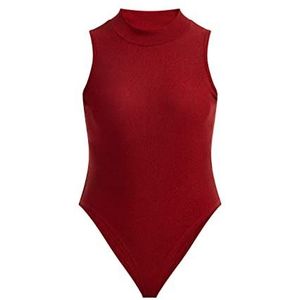 dedica Damesbody in glitterlook, rood, M