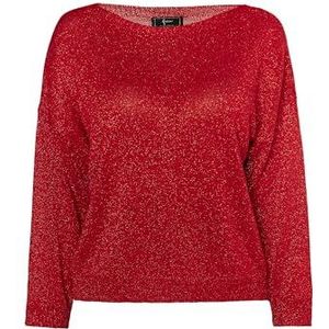 EUCALY Pull pour femme, rouge, XS-S