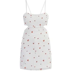 OCY Mini-jurk voor dames, Wit meerkleurig, L
