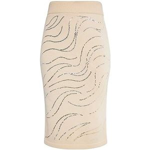 Tweek dames midirok, Crème, M-L