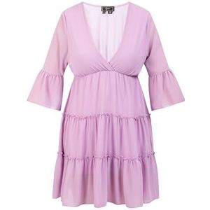 caneva Mini-jurk met ruches voor dames, paars, S