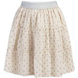 TEIMA Minirok voor dames, Wolwit met gouden stippen, S