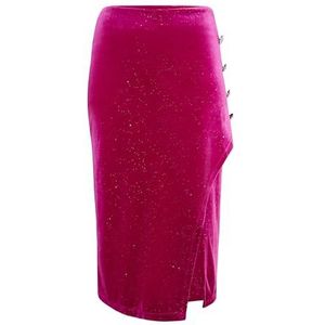 TYLIN Fluwelen rok voor dames met glitter, roze, M