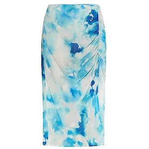 MAHISHA Damesrok, Blauw meerkleurig., L