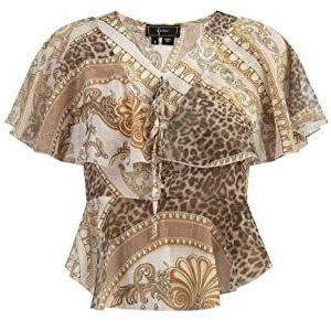 LYNNEA Damesblouse, beige wit, M