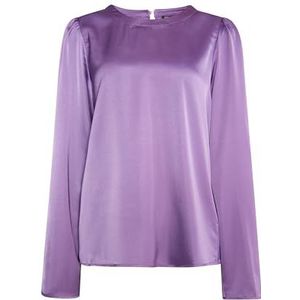 IDONY Damesblouse met lange mouwen, lila, M