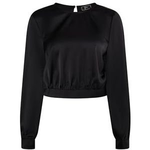 IDONY Damesblouse met lange mouwen, zwart, S