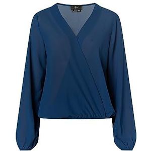 FRAULLY Damesblouse, marineblauw, XS