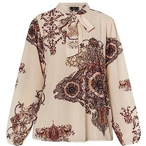 IKITA Damesblouse met barokke print, wolwit, rood, meerkleurig, M