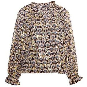 ECY Damesblouse, Marine meerkleurig, M