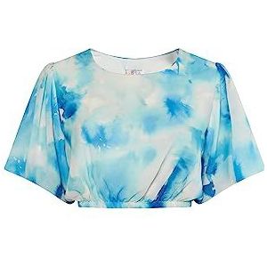 SANIKA Damesblouse met batikpatroon, Blauw meerkleurig., XS