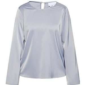 isha Chemisier pour femme, Bleu gris, L