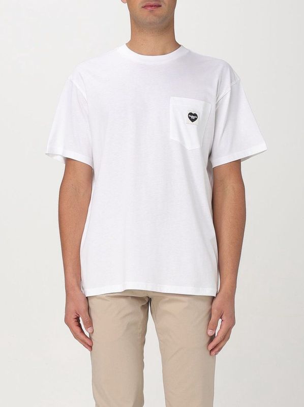 Carhartt Wip - Witte Heart T-shirt - Wit - Heren - Katoen